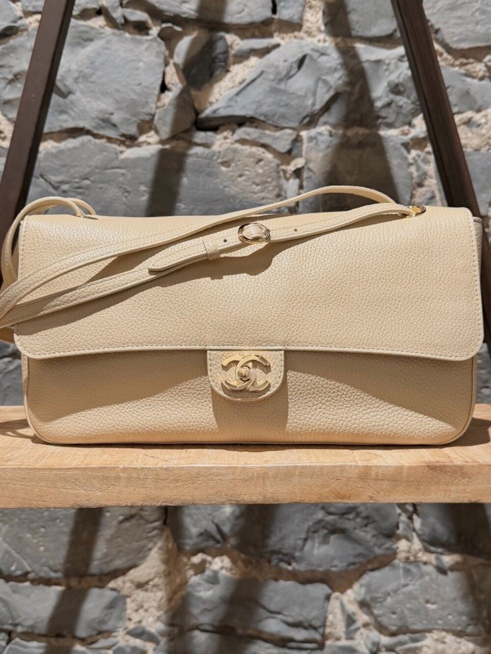 Chanel 2026 Beige Cream Bag 33cm Souplissimo Maxi Flap Bag